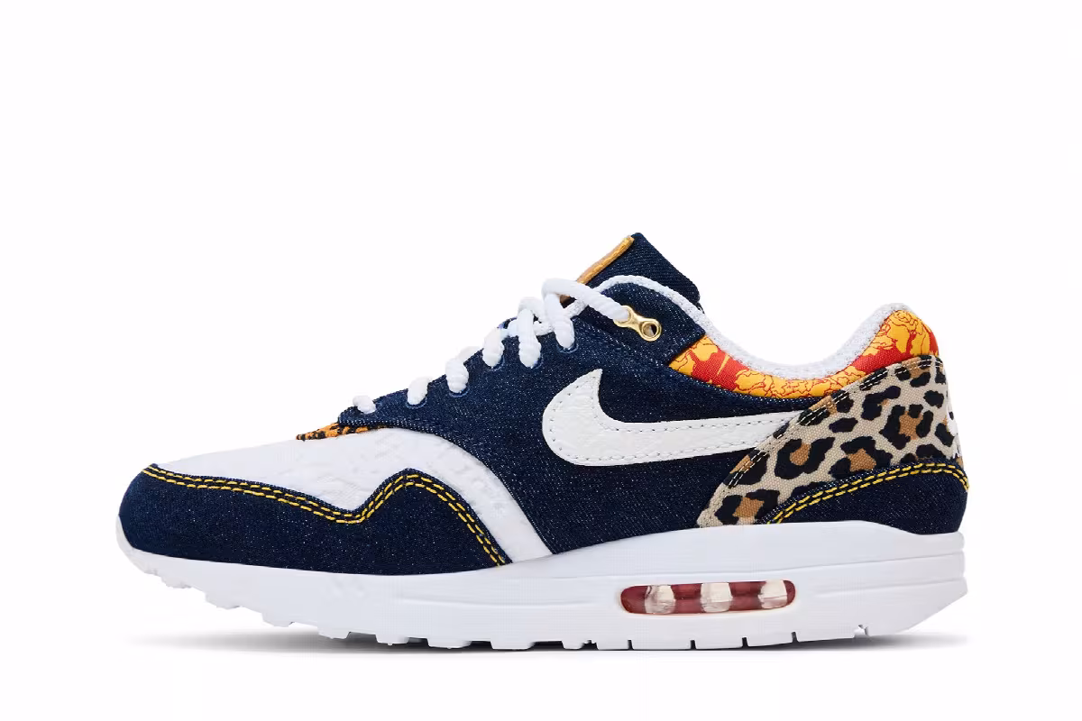 Nike Air Max 1 Premium Denim Leopard, view 4
