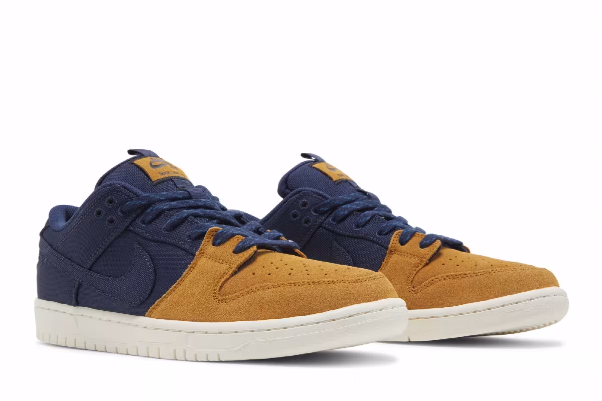 Nike Dunk Low SB Navy Desert Ochre, view 9