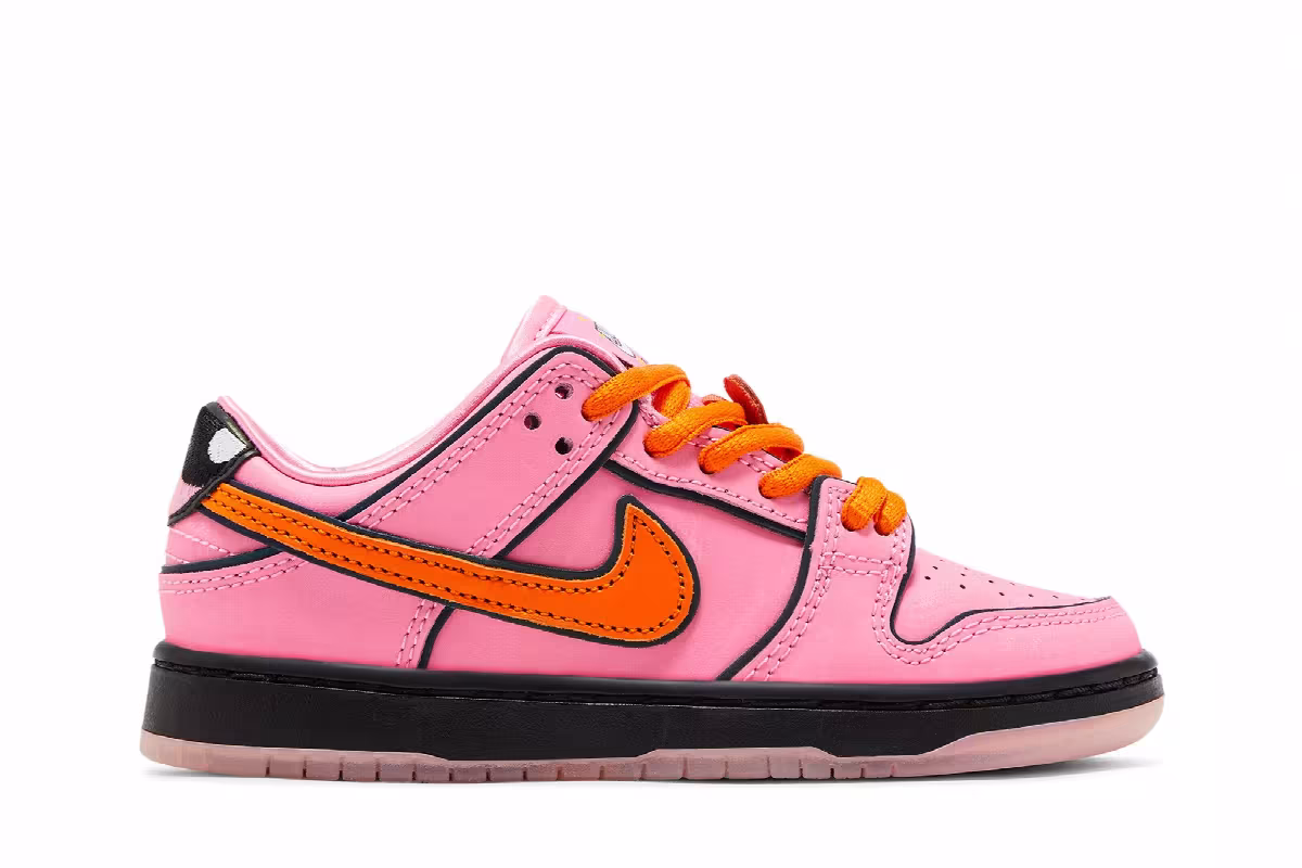 The Powerpuff Girls x Nike Dunk Low Pro SB QS PS Blossom, view 2