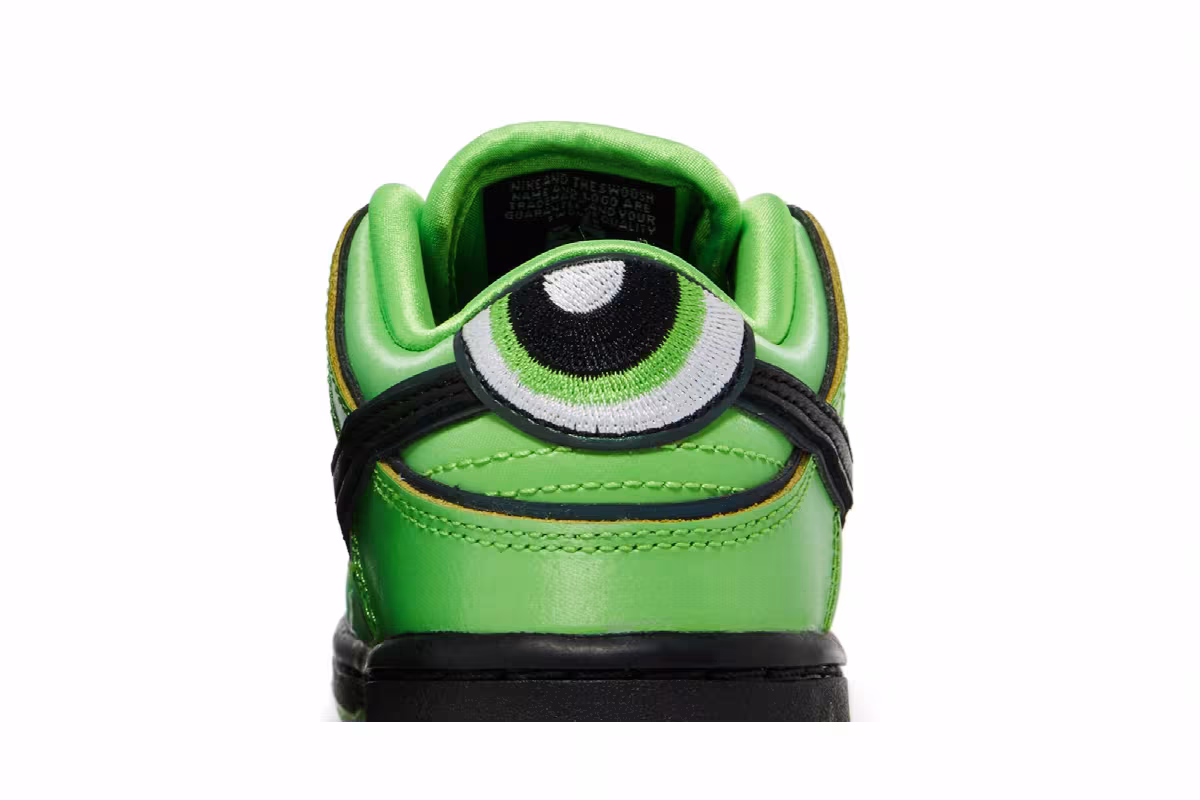 The Powerpuff Girls x Nike Dunk Low Pro SB QS TD Buttercup, view 8