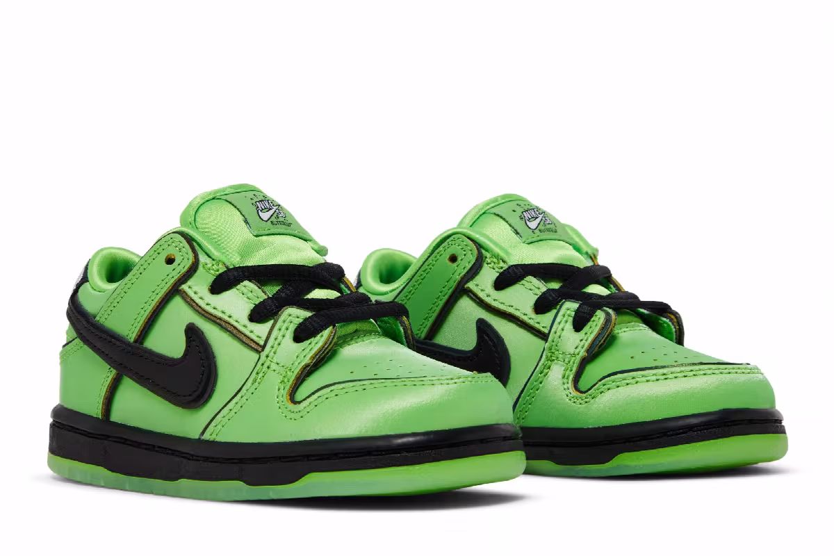 The Powerpuff Girls x Nike Dunk Low Pro SB QS TD Buttercup, view 9