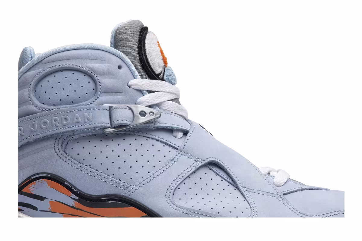 Women's Air Jordan 8 Ice Blue, view 3