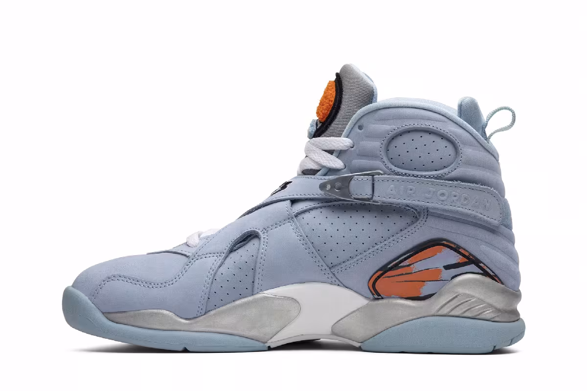 Women's Air Jordan 8 Ice Blue, view 4