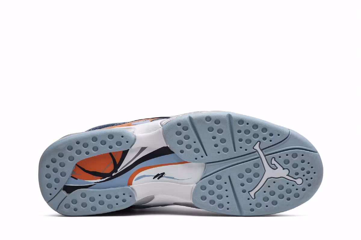 Women's Air Jordan 8 Ice Blue, view 5