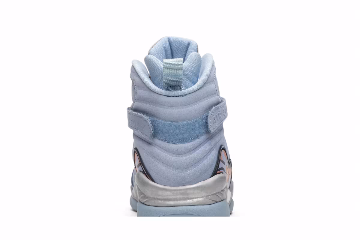 Women's Air Jordan 8 Ice Blue, view 8