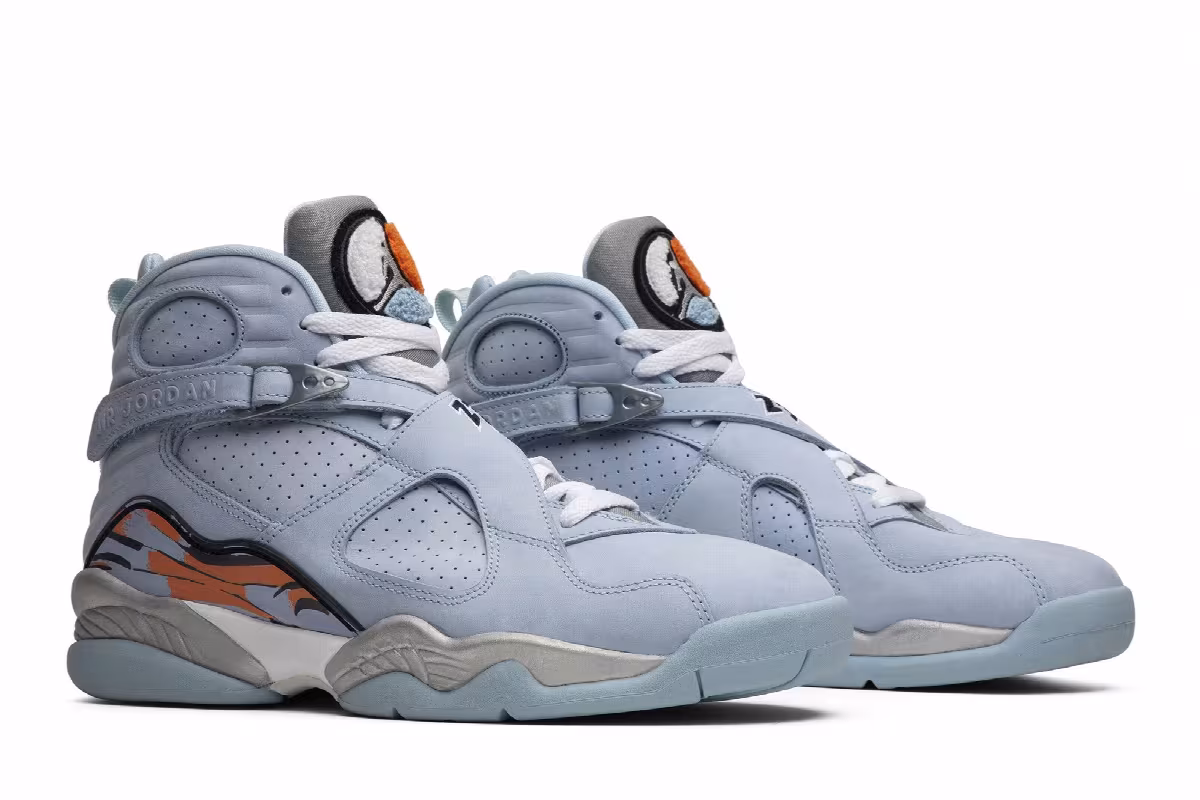Women's Air Jordan 8 Ice Blue, view 9
