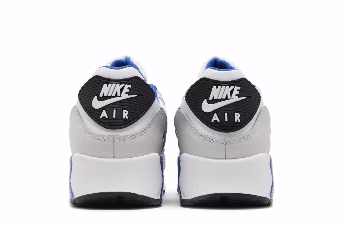 Nike Air Max 90 Leather White Game Royal, view 7