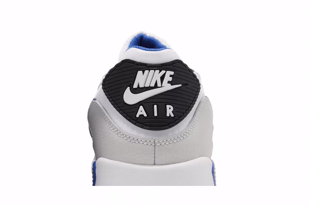 Nike Air Max 90 Leather White Game Royal, view 8