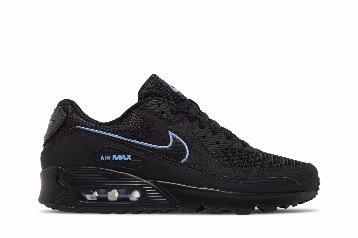 Nike Air Max 90 Black University Blue, view 2