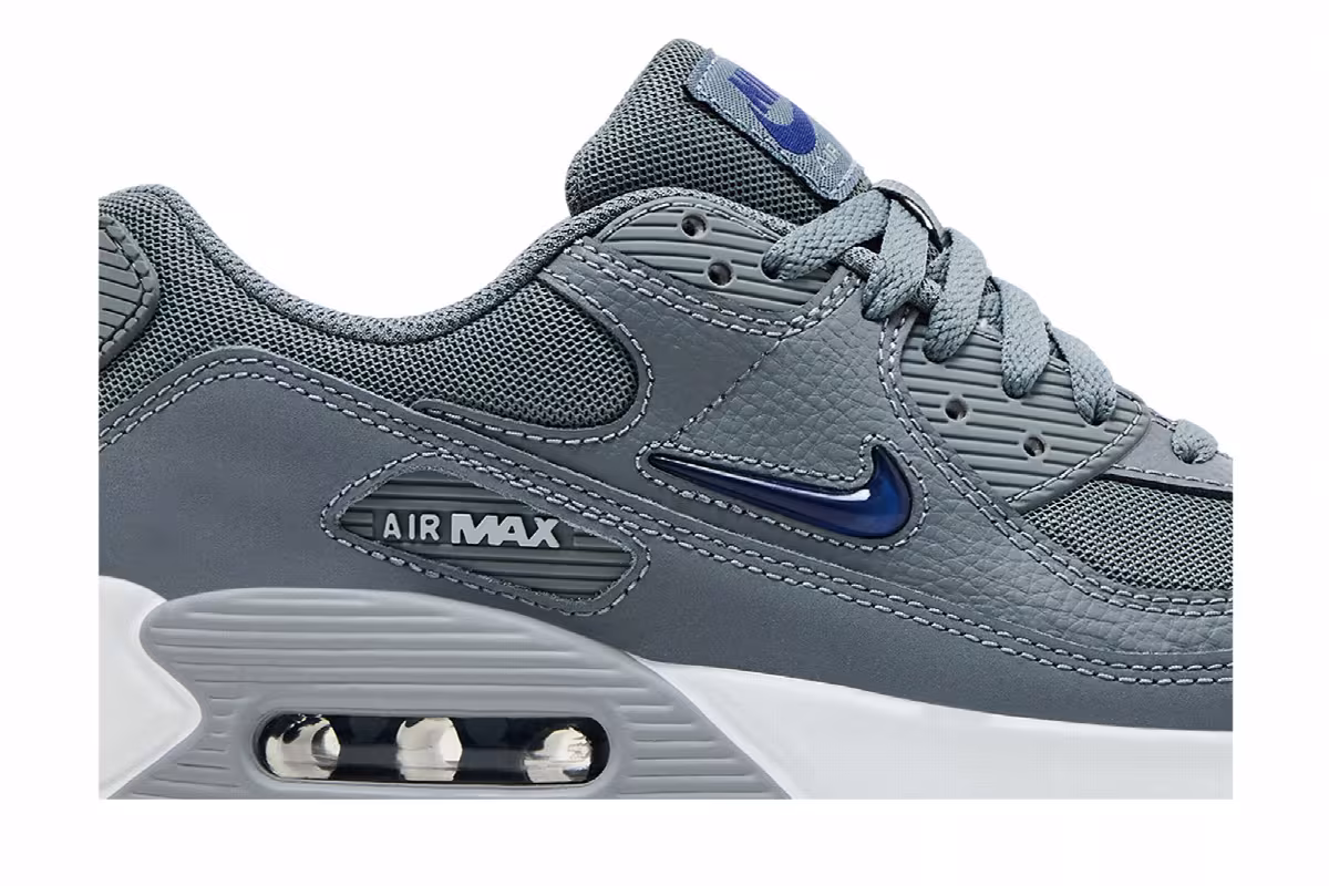 Nike Air Max 90 Jewel - Cool Grey Deep Royal, view 3