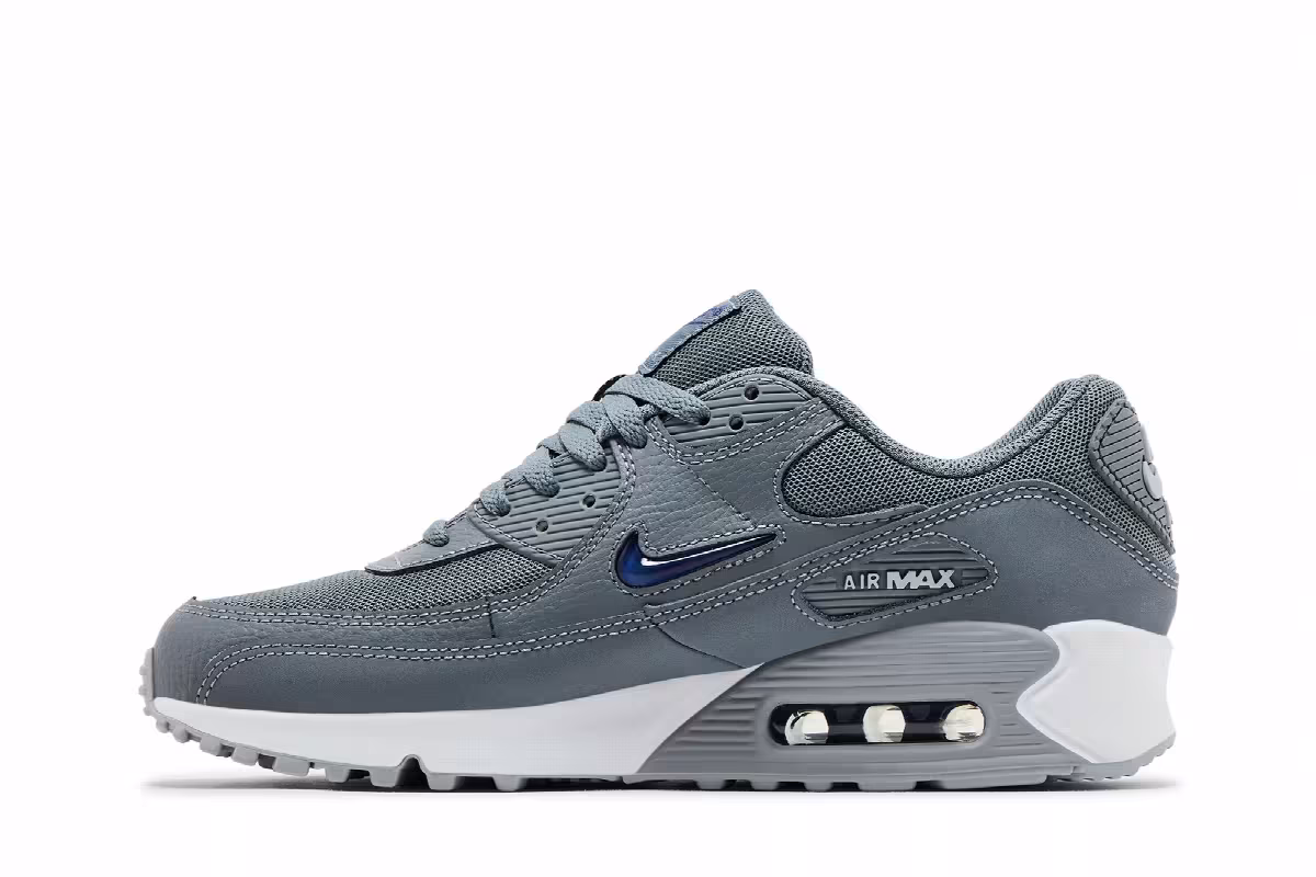 Nike Air Max 90 Jewel - Cool Grey Deep Royal, view 4