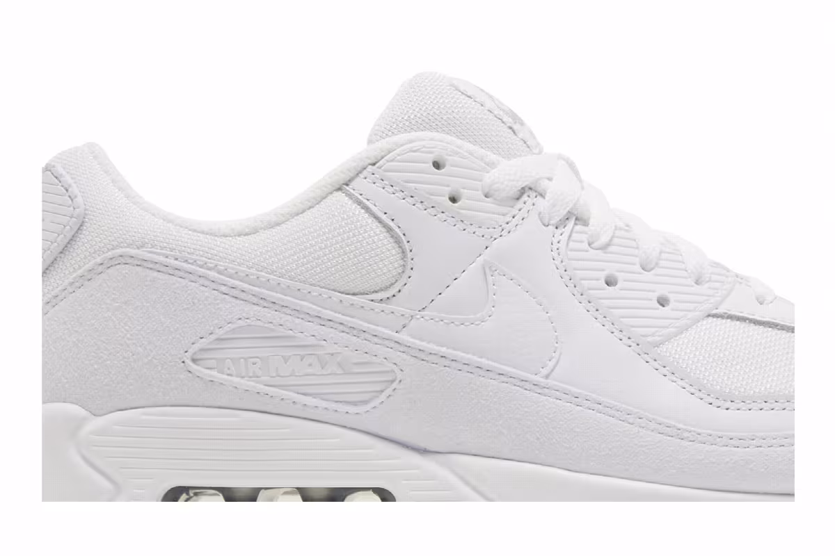 Nike Air Max 90 Premium White Metallic Silver, view 3