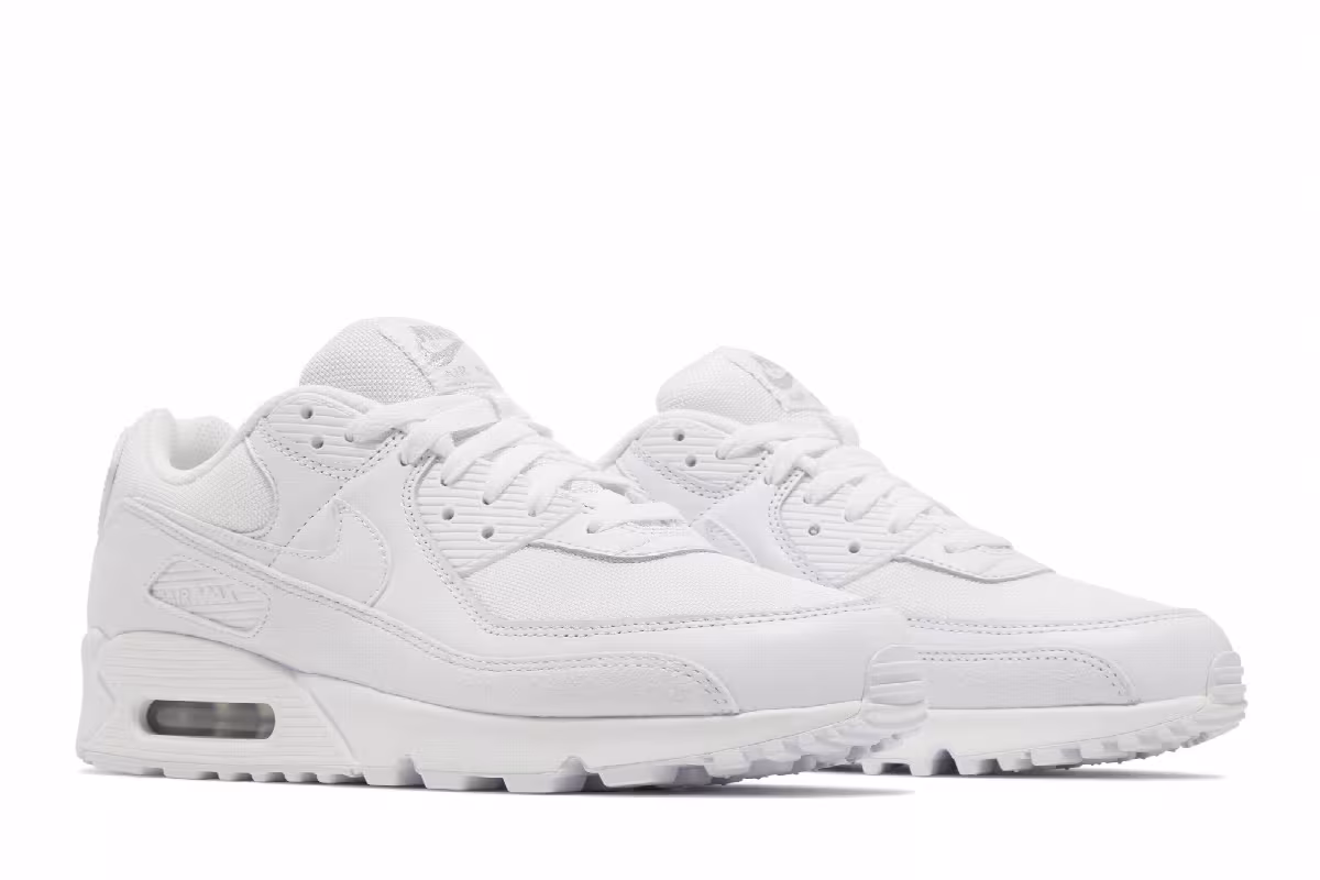 Nike Air Max 90 Premium White Metallic Silver, view 9