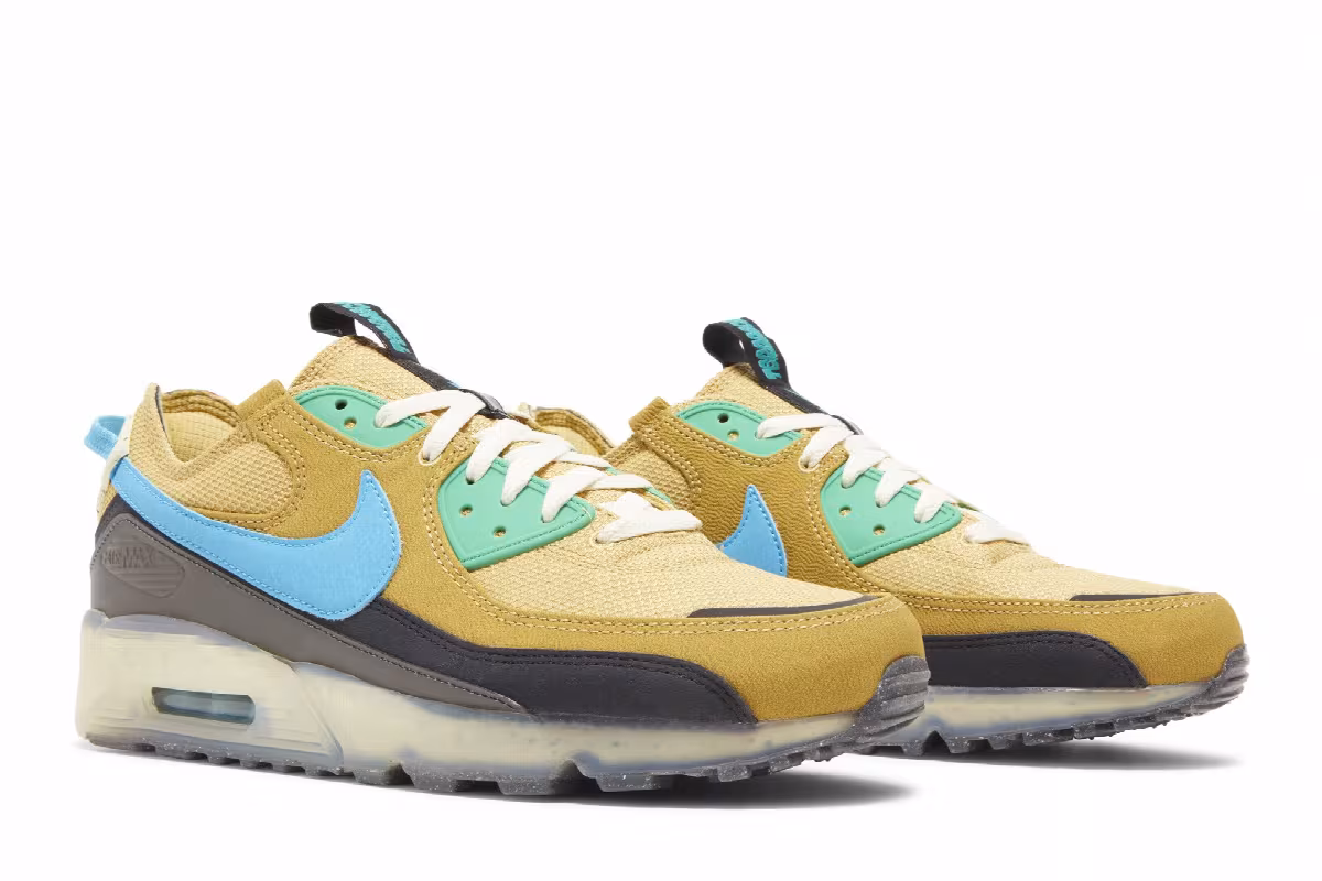 Nike Air Max Terrascape 90 Wheat Gold Blue Lightning, view 9