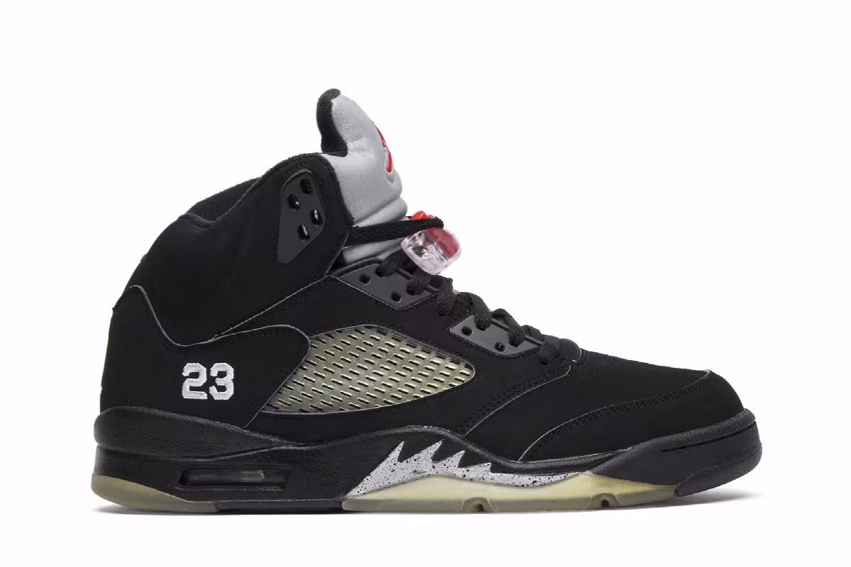 Air Jordan 5 Black Metallic 2007, view 2