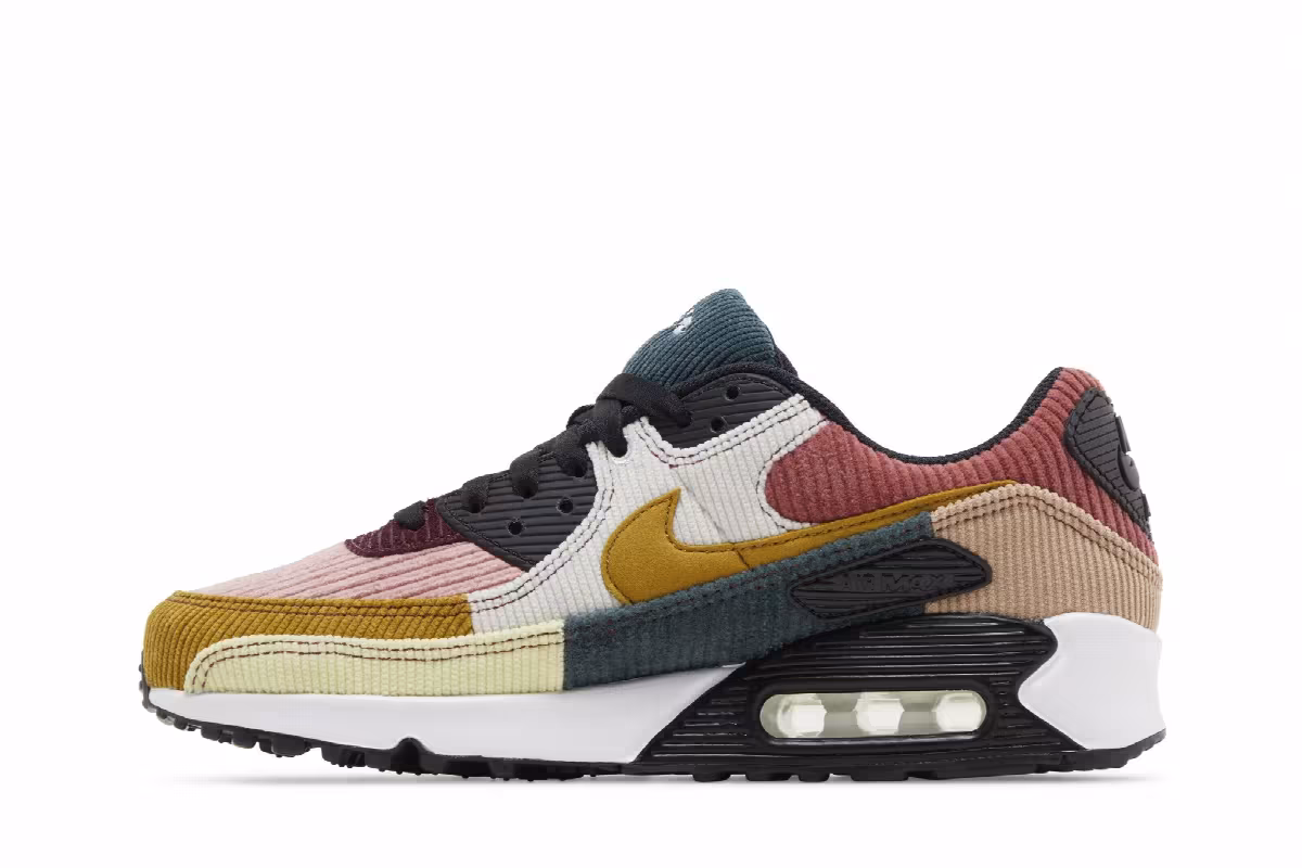 Nike Women's Air Max 90 Multi-Color Corduroy, view 4