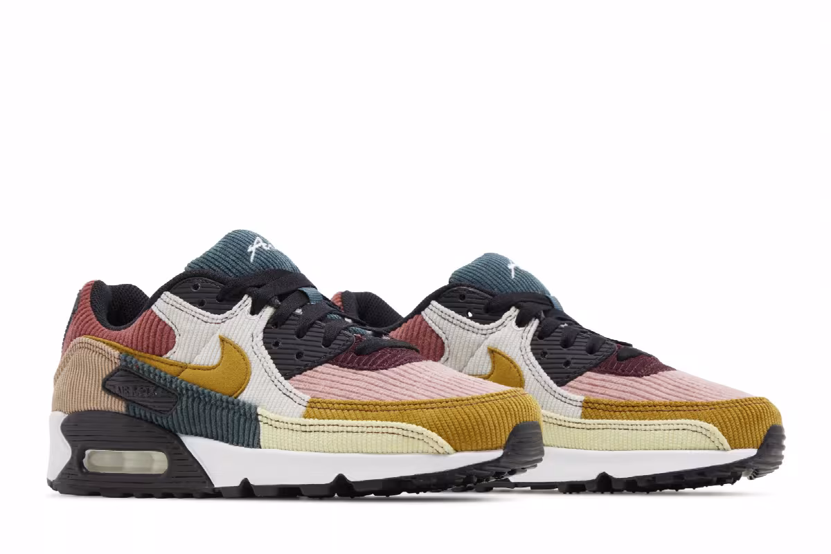 Nike Women's Air Max 90 Multi-Color Corduroy, view 9
