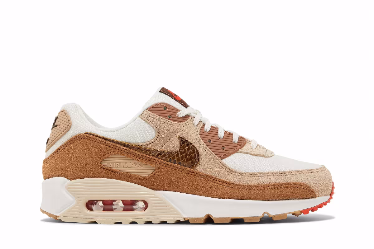 Nike Women's Air Max 90 AMD Brown Snakeskin, view 2