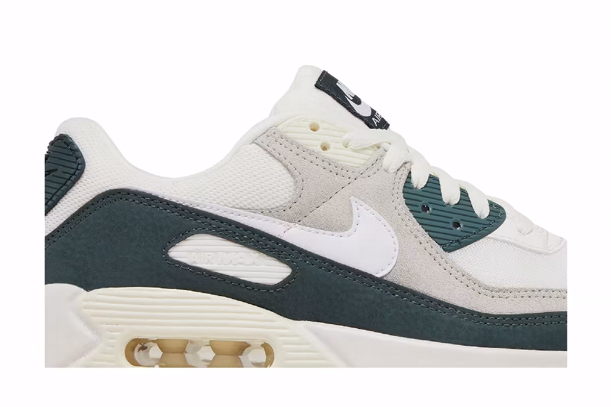 Nike Women's Air Max 90 Sail Vintage Green, view 3