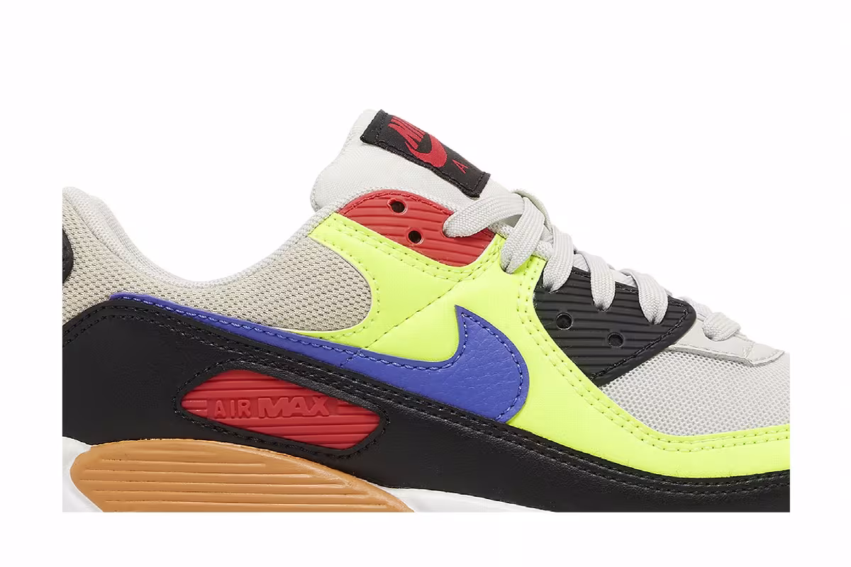 Nike Women's Air Max 90 Volt Light Bone Ultramarine, view 3