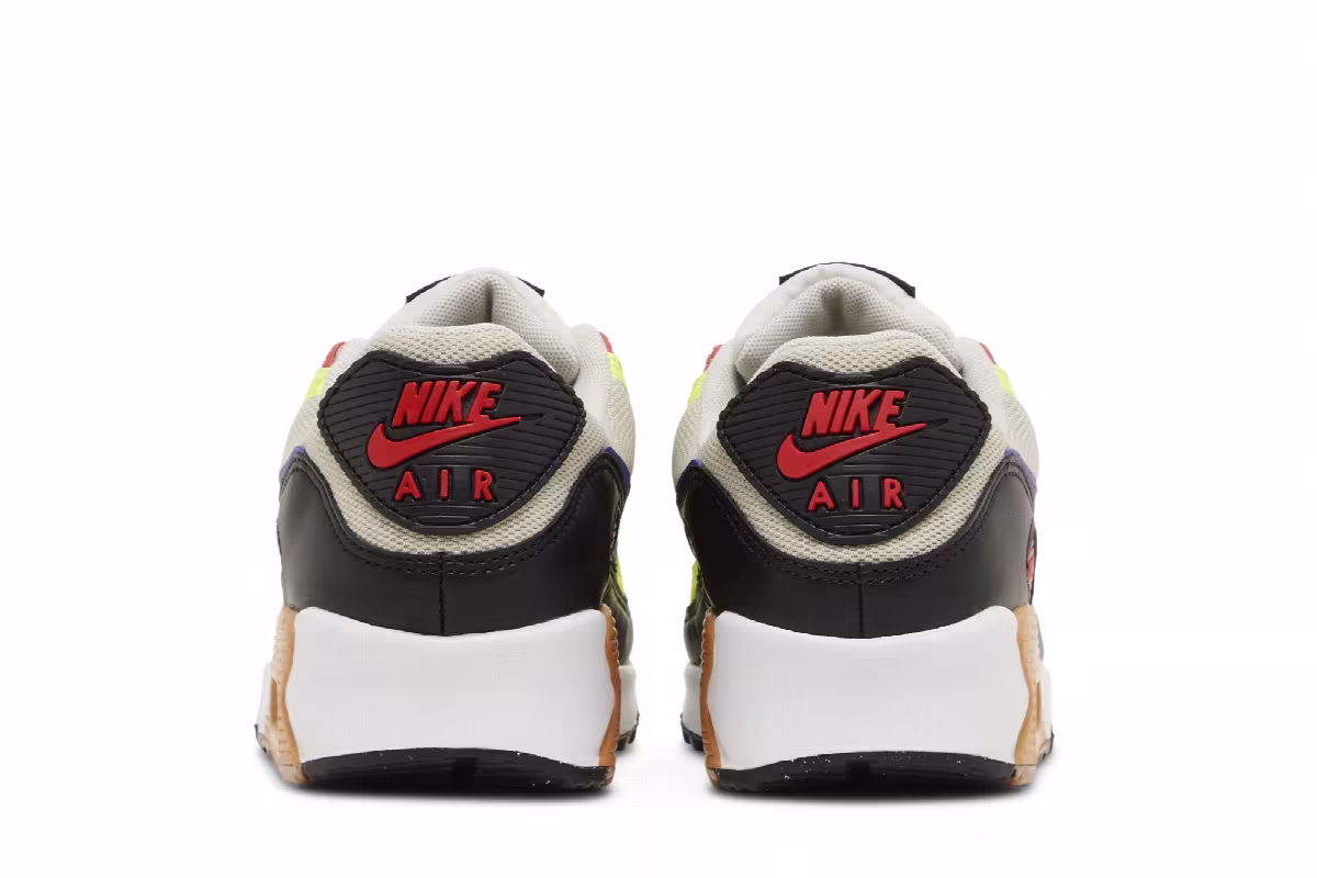 Nike Women's Air Max 90 Volt Light Bone Ultramarine, view 7