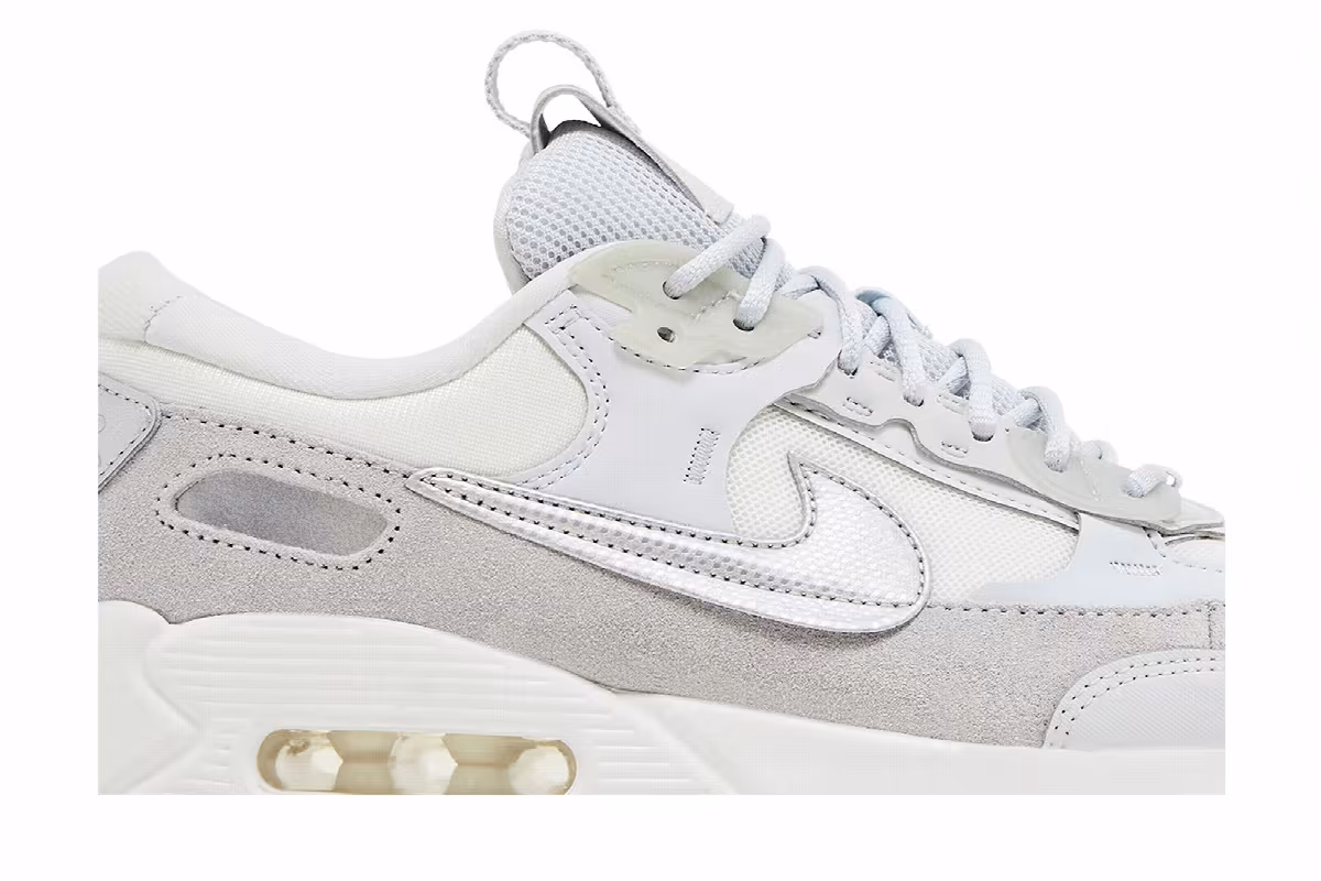 Nike Women's Air Max 90 Futura Pure Platinum Metallic Silver, view 3