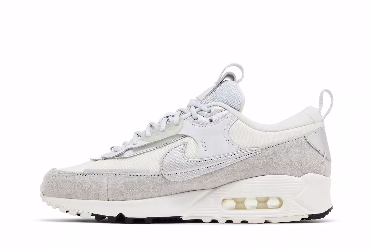 Nike Women's Air Max 90 Futura Pure Platinum Metallic Silver, view 4
