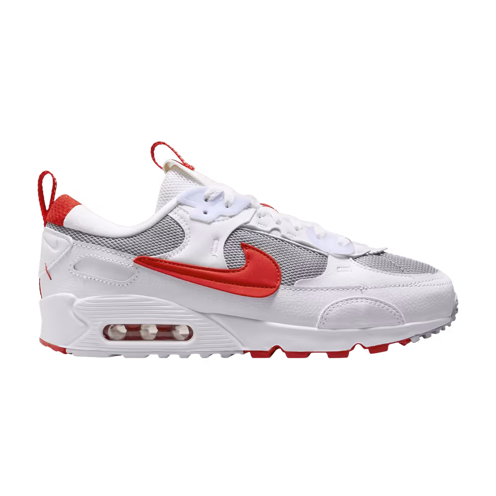 Nike Women's Air Max 90 Futura White Picante Red