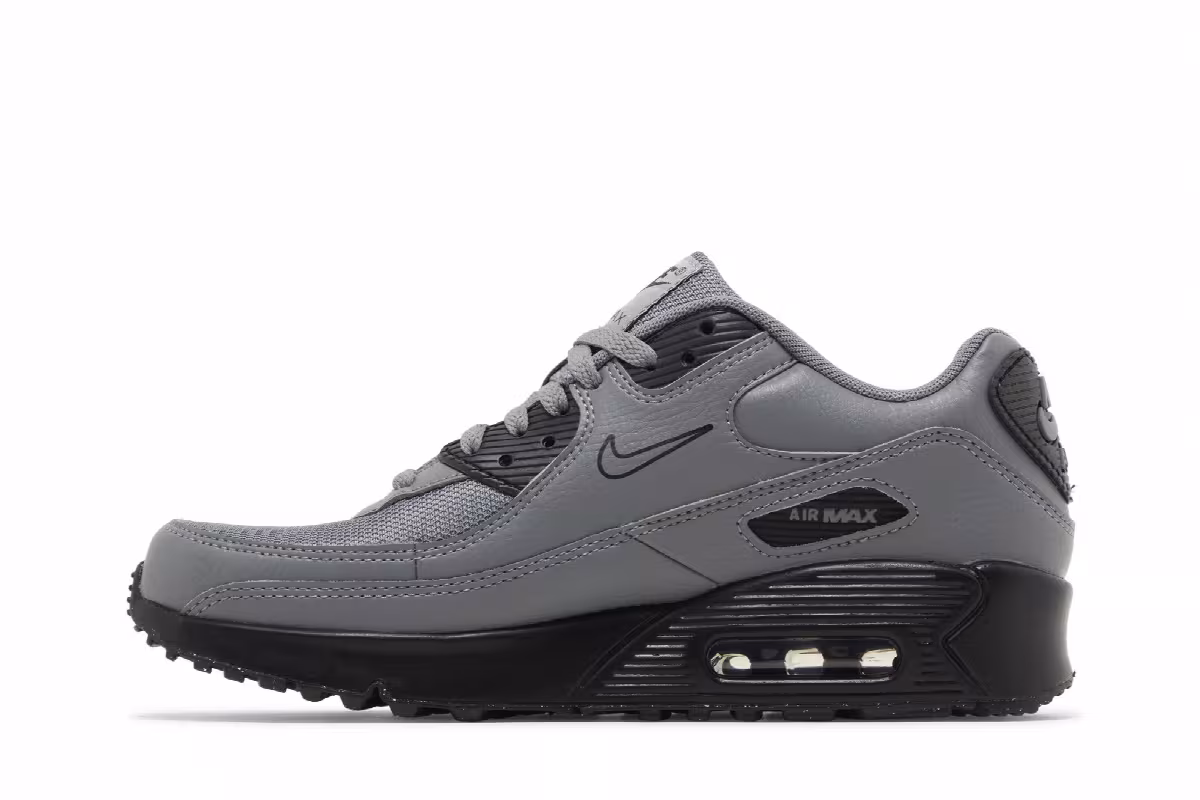 Nike Air Max 90 Next Nature GS Multi-Swoosh - Smoke Grey Mandarin, view 4