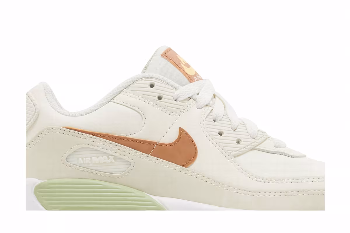 Nike Air Max 90 Leather GS Pale Ivory Honeydew, view 3