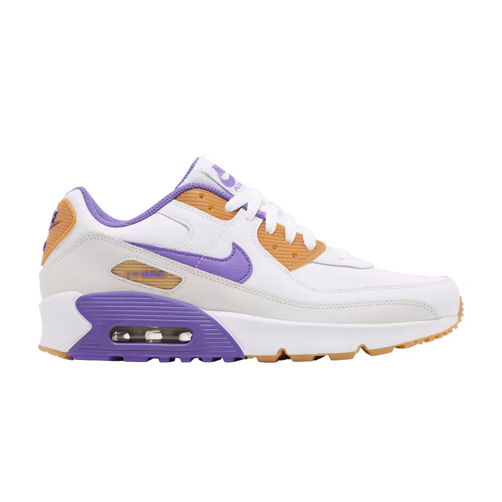 Nike Air Max 90 Leather GS White Action Grape