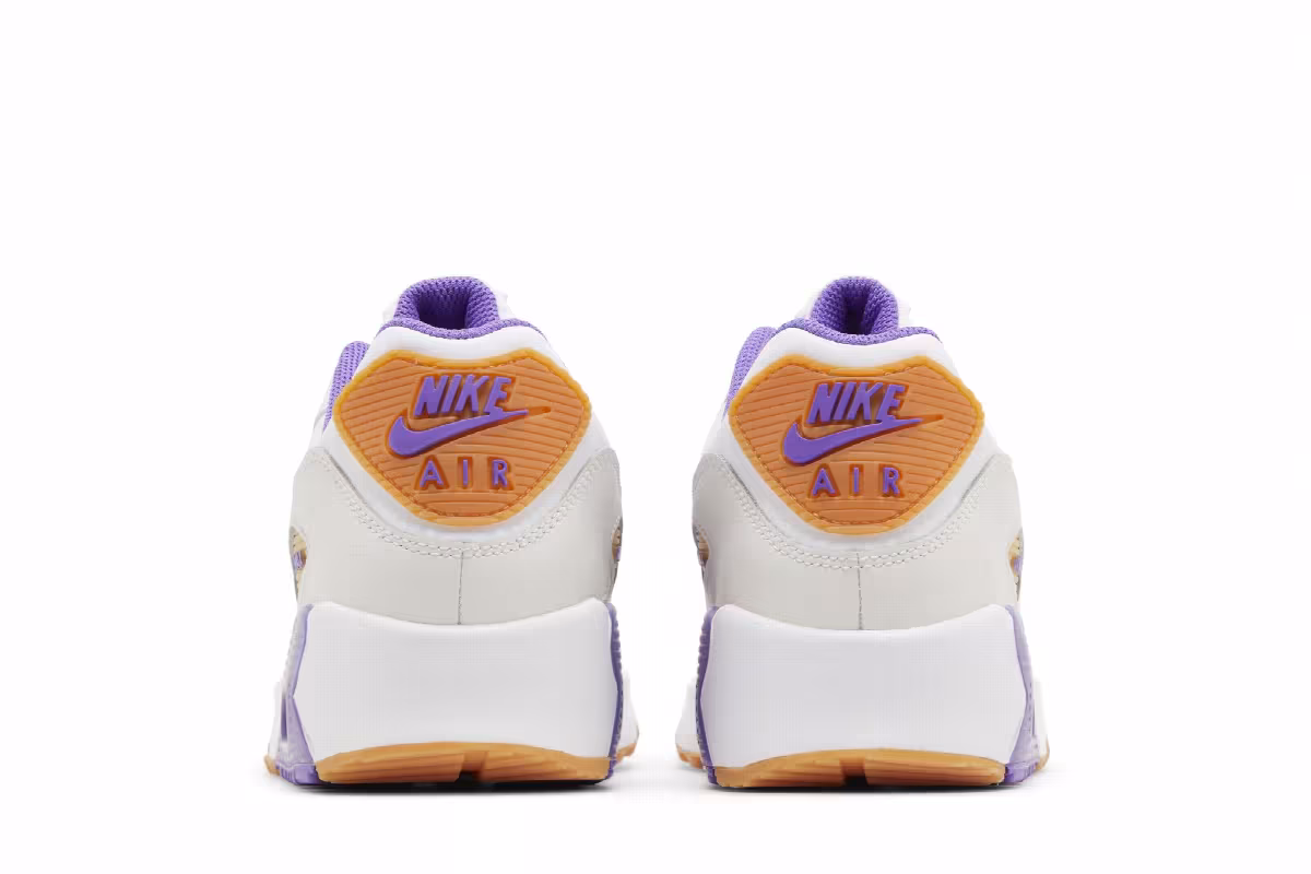 Nike Air Max 90 Leather GS White Action Grape, view 7