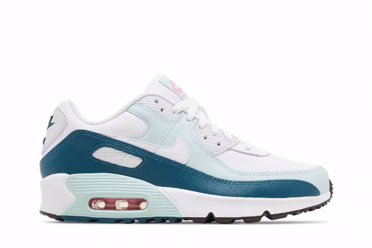 Nike Air Max 90 Leather GS White Jade Ice, view 2