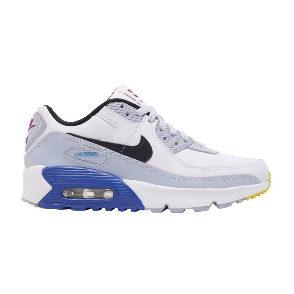 Nike Air Max 90 Leather GS White Blue Whisper