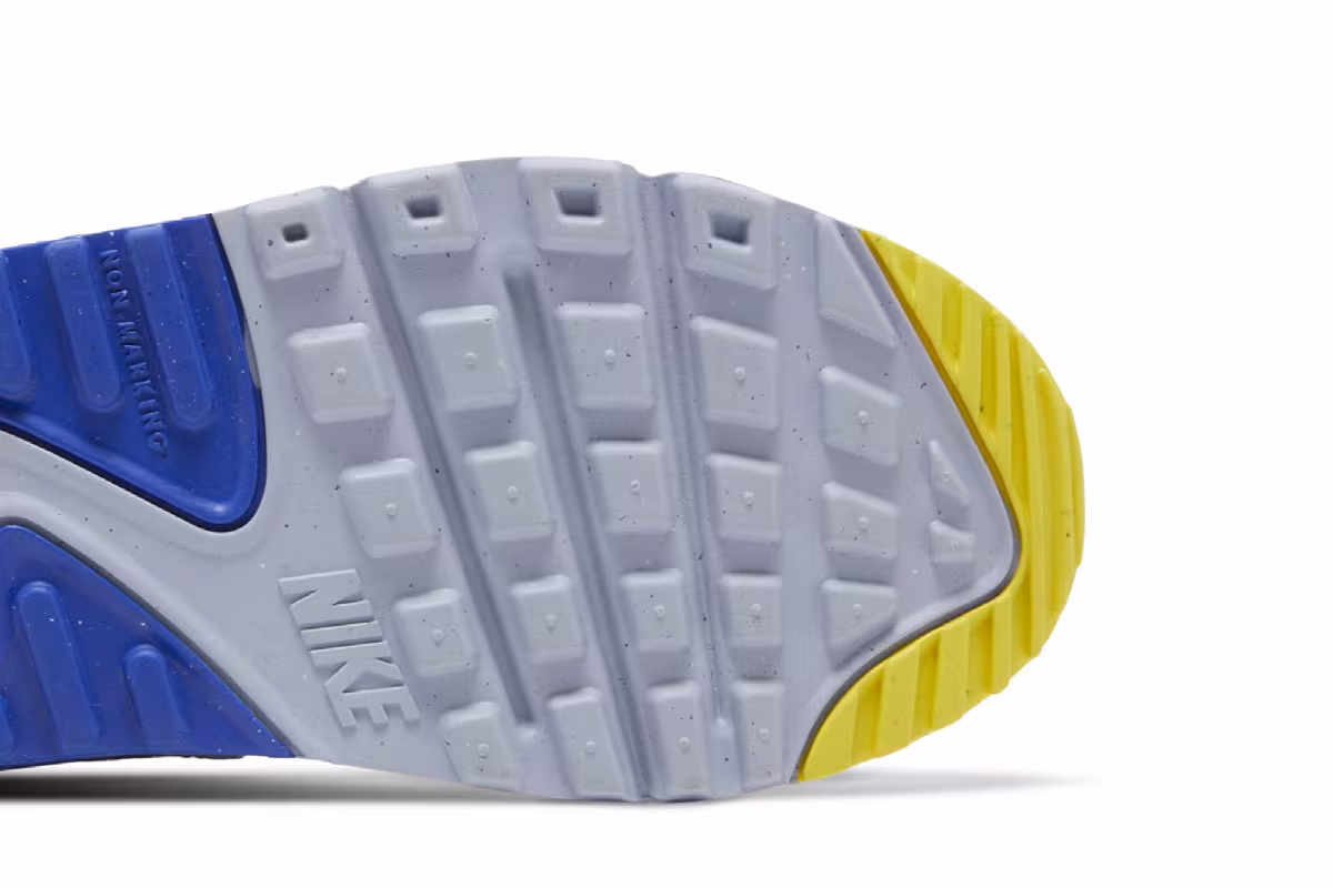 Nike Air Max 90 Leather GS White Blue Whisper, view 6