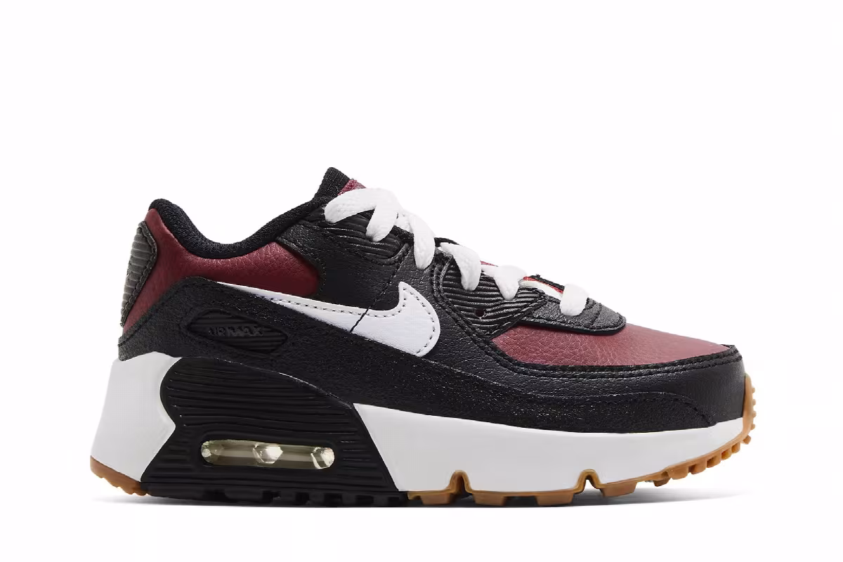 Nike Air Max 90 Leather TD Black Team Red, view 2