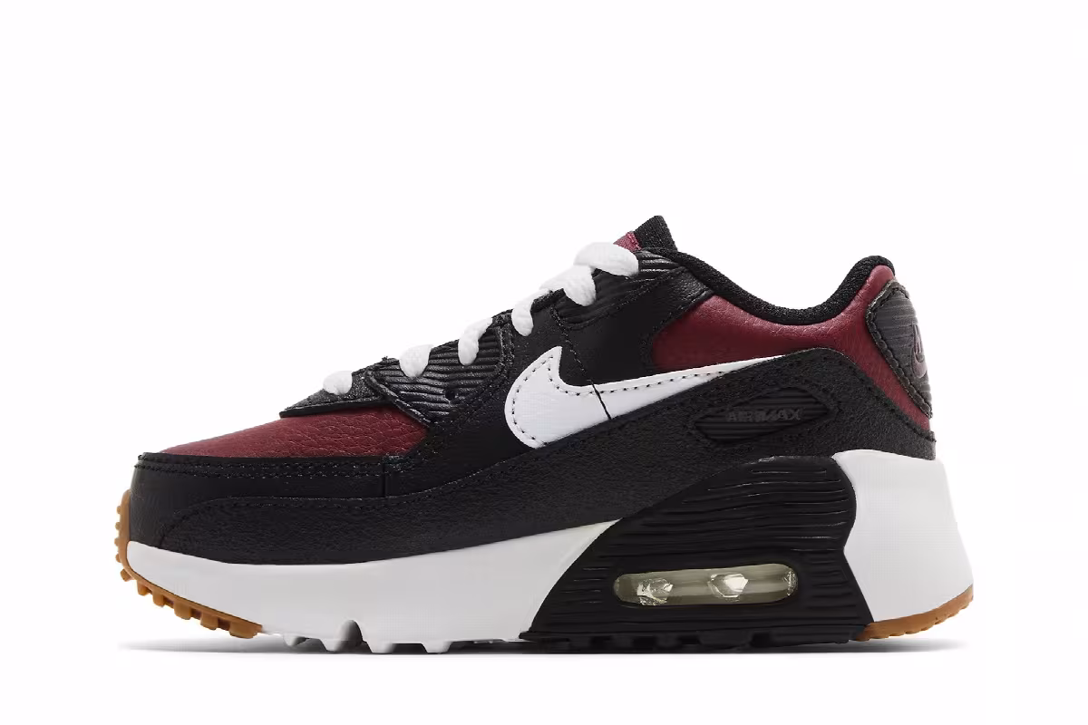 Nike Air Max 90 Leather TD Black Team Red, view 4