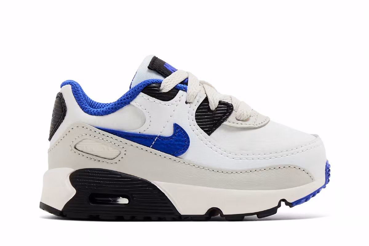 Nike Air Max 90 Leather TD White Racer Blue, view 2