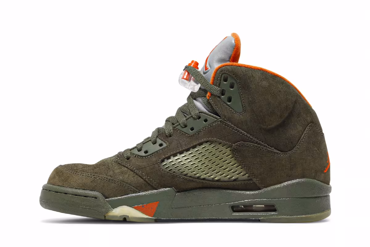 Air Jordan 5 LS Olive, view 4