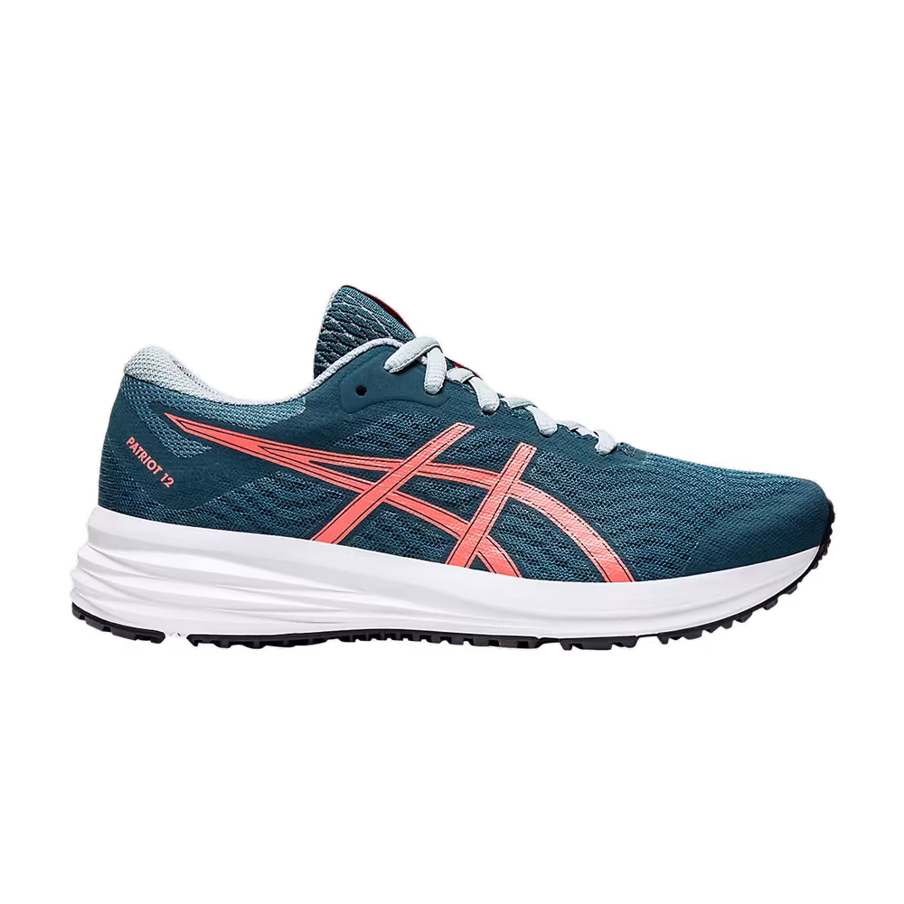 Asics Patriot 12 GS Magnetic Blue Sunrise Red