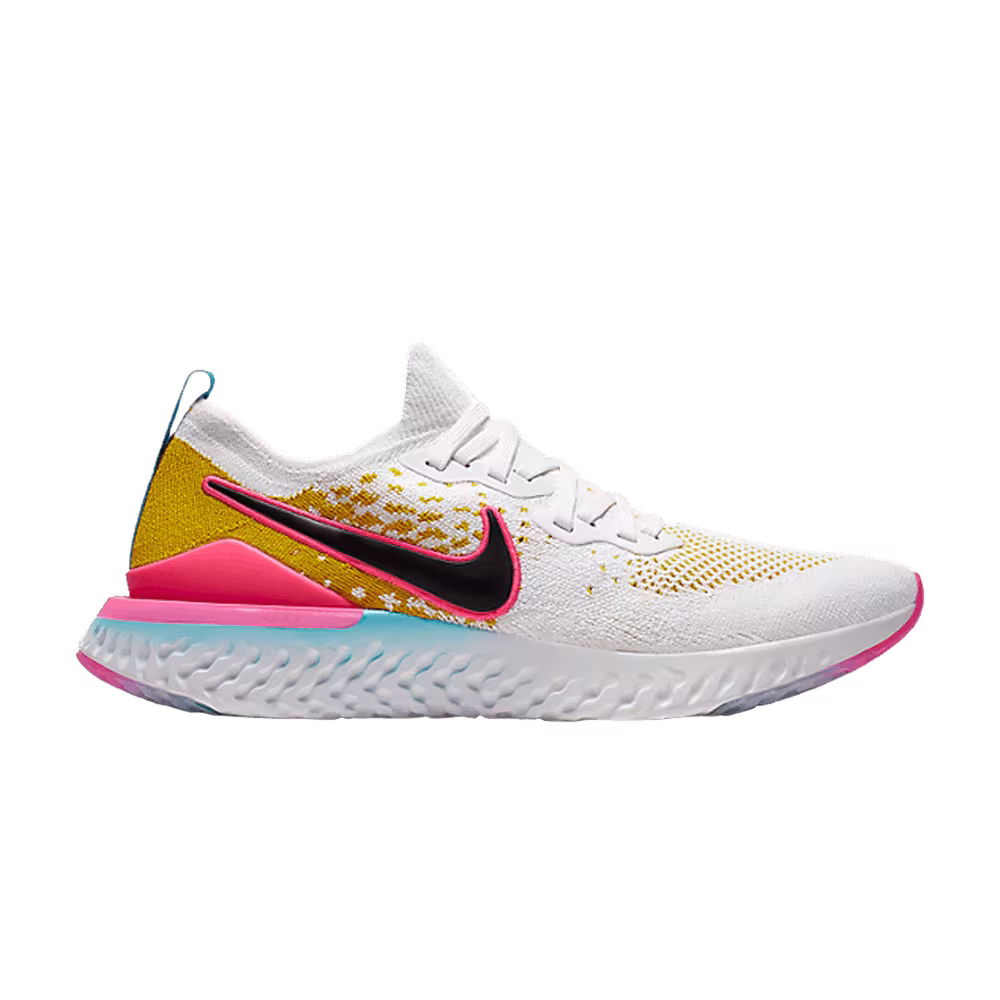 Nike Epic React Flyknit 2 White Black Pink Blast