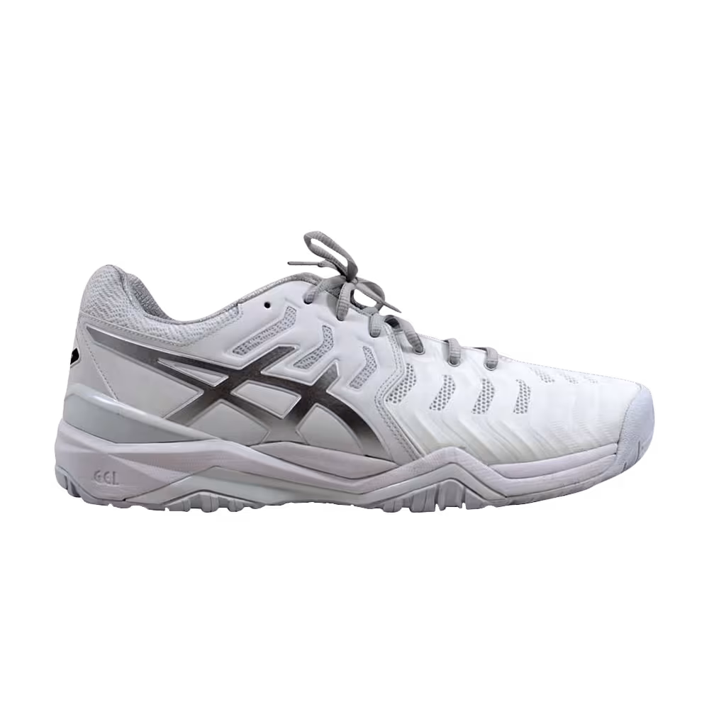 Asics Resolution 7 White Silver