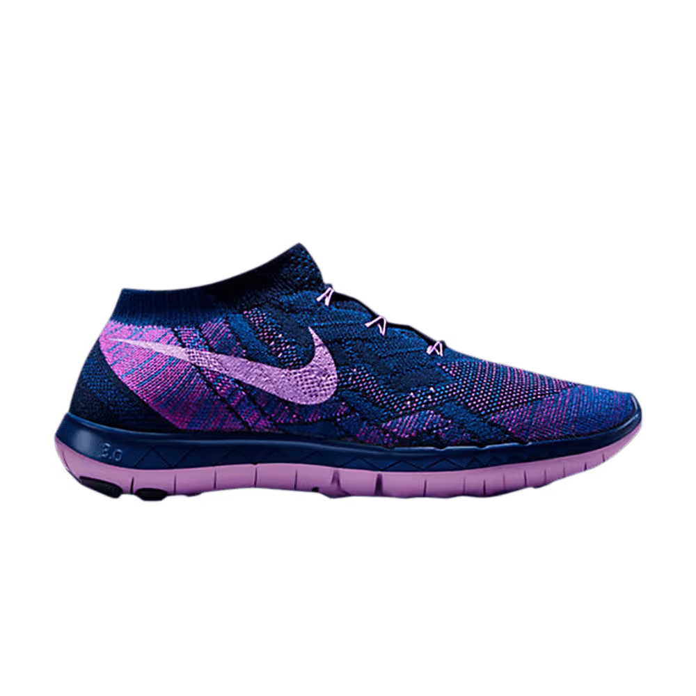 Nike Women's Free 3.0 Flyknit Dark Obsidian Fuchsia Glow