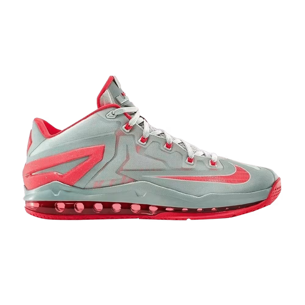Nike LeBron 11 Low GS Light Base Grey Crimson