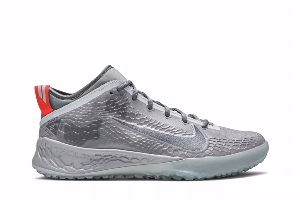 Nike Force Zoom Trout 5 Grey Metallic Blue, view 2