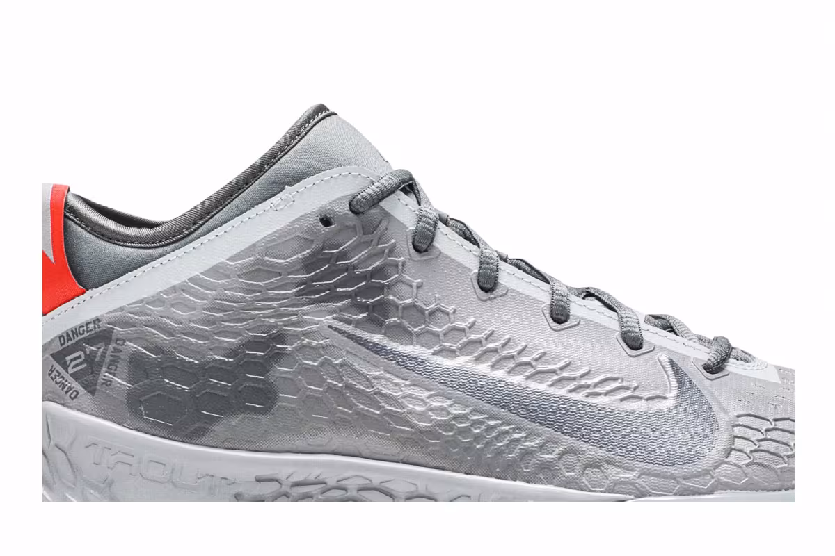 Nike Force Zoom Trout 5 Grey Metallic Blue, view 3