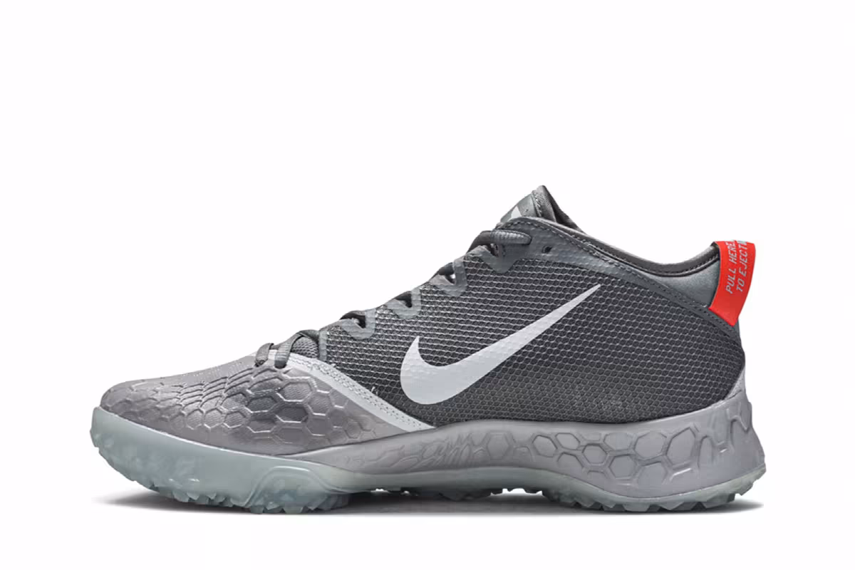 Nike Force Zoom Trout 5 Grey Metallic Blue, view 4