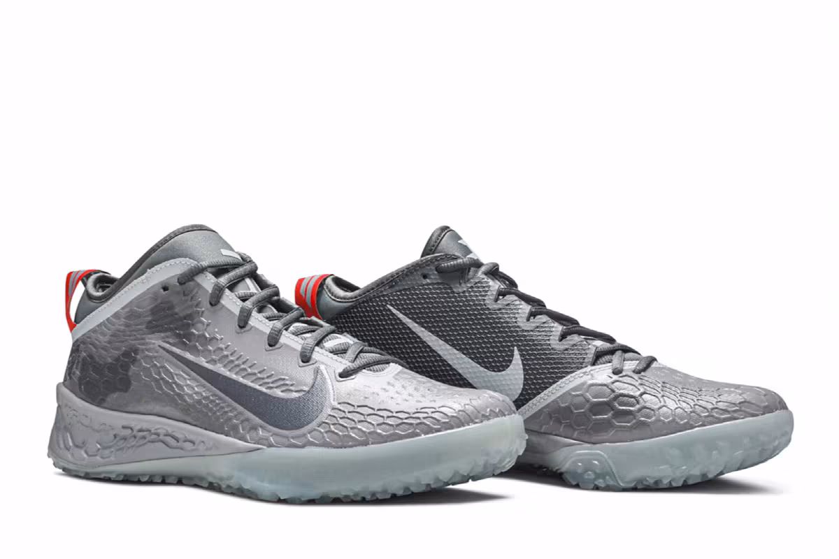 Nike Force Zoom Trout 5 Grey Metallic Blue, view 9