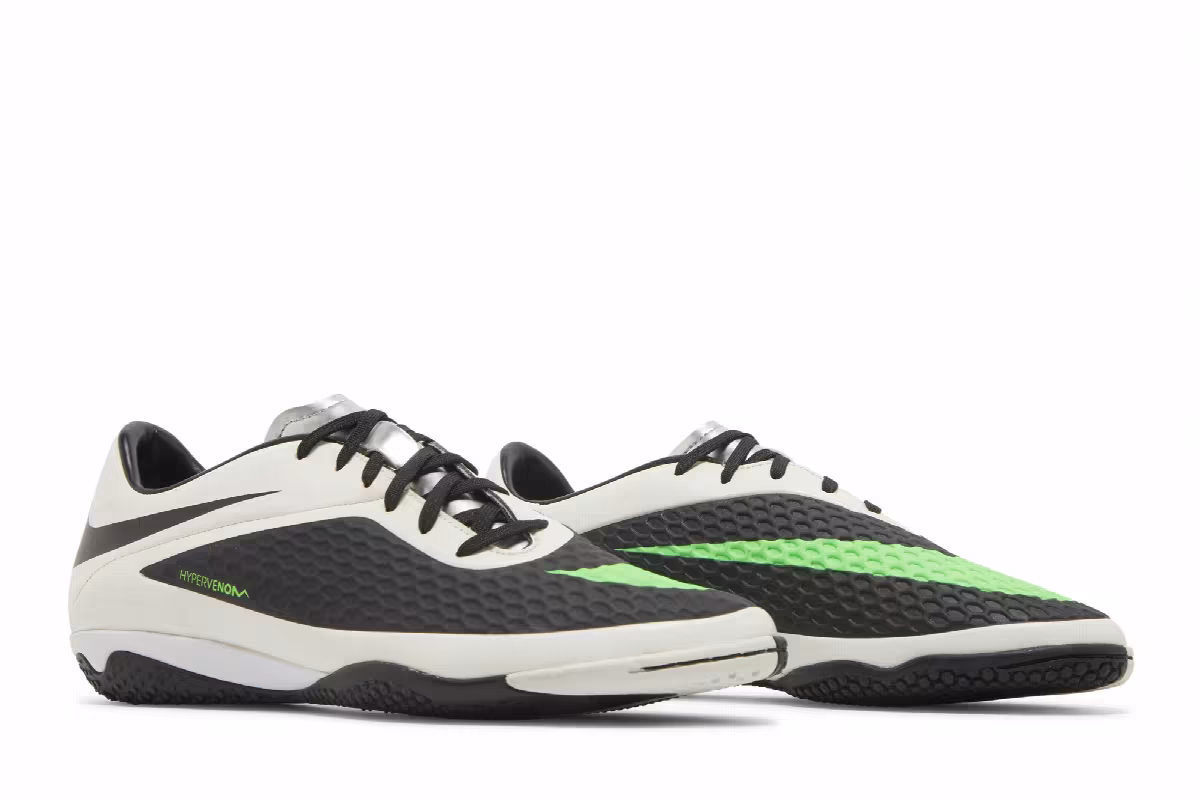 Nike Hypervenom Phelon IC Black Neo Lime, view 9