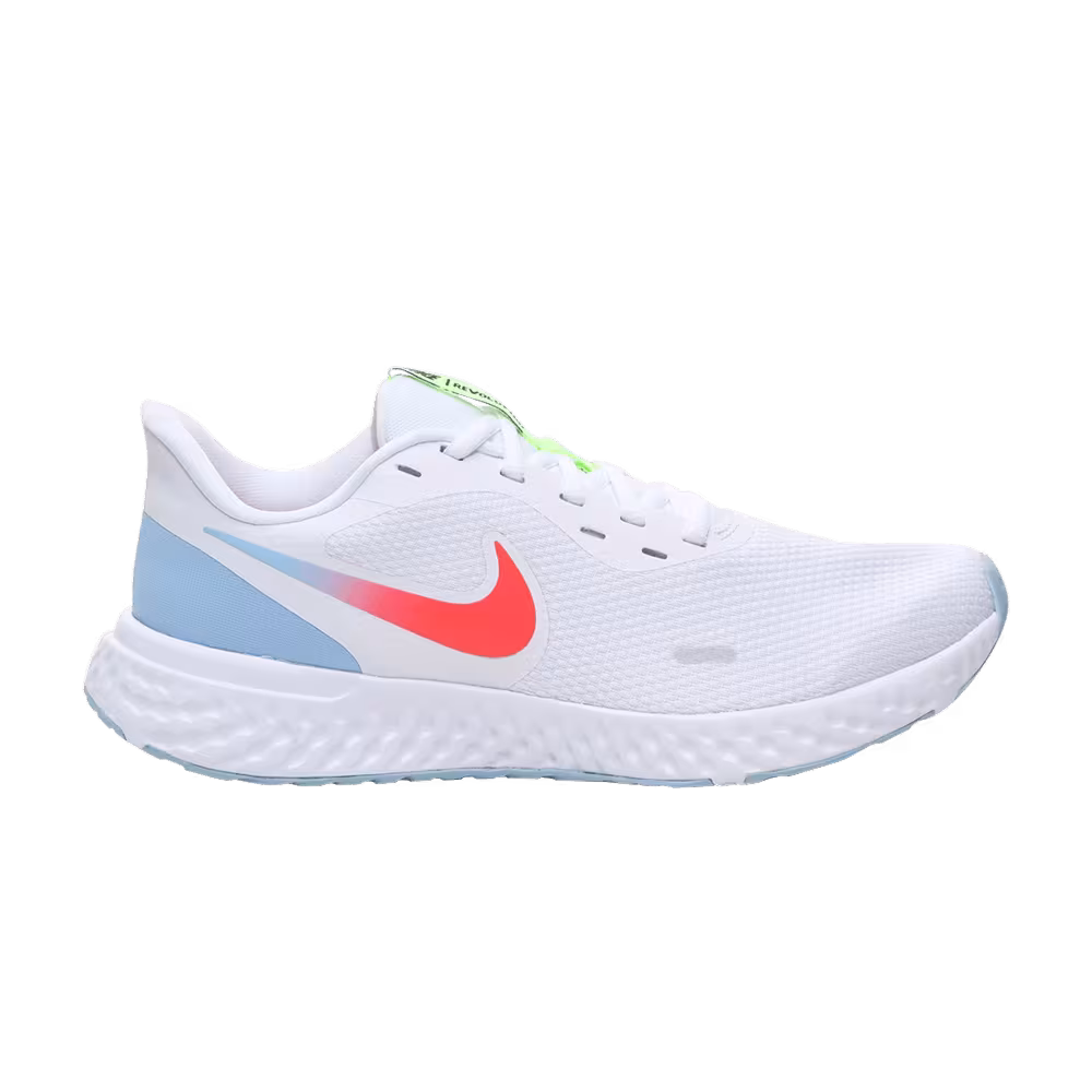 Nike Women's Revolution 5 White Laser Crimson Blue
